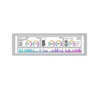 casstaly Écran USB de 8,8 pouces 1920 x 480 pour PC, écran secondaire, écran d'ambiance RVB, panneau IPS, interface de type C, argent