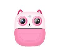 casstaly Imprimante photo portable thermique pour enfant - Impression instantanée - Appareil photo numérique pour enfants - 6,1 cm - HD - Double caméra vidéo - Jouet cadeau - Rose
