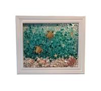 casstaly Kit d'art en Verre de Mer sur Le Thème de L'Océan pour Adultes, Cadre Photo, Opération Facile, Kits d'art et D'Artisanat en Mosaïque Faits à la Main A