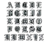 casstaly Lettres de L'Alphabet Anglais MéLangéEs BrodéEs à Coudre sur Un Fer à Repasser sur Un Patch pour VêTements