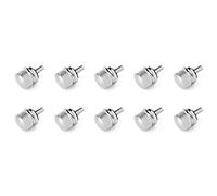 casstaly Lot de 10 bouchons à vis en aluminium chromé