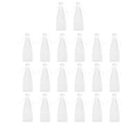 casstaly Lot de 20 sacs à vin réutilisables en organza transparent - 14 x 37 cm - Emballage festif - Pour fête prénatale, mariage - Pochettes avec cordon de serrage - Blanc