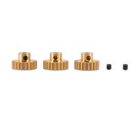 casstaly Lot de 3 pignons de moteur en laiton 3,175 mm 32DP 48DP 64DP M0.8 pour voiture télécommandée 1/10 1/8 3660 3660 pièces de rechange accessoires 21t