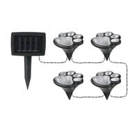 casstaly Lot de 4 lampes solaires sans fil avec impression de chien - Lanterne de jardin - Lanterne LED - Lumière blanche