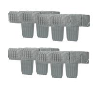 casstaly Lot de 40 piquets de support pour clôture de jardin, imitation pierre, bordure de paysage, bordure décorative, A