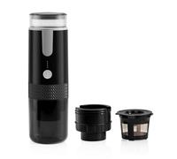 casstaly Machine à café électrique à capsule - Machine à café portable compatible capsules et poudre - 160 ml - Noir