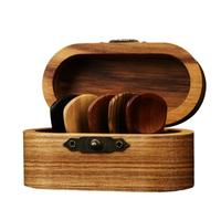 casstaly Médiators rainurés en bois pour guitare électrique, acoustique ou basse, F