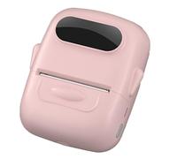 casstaly Mini-Imprimante Thermique Portable avec Autocollants pour Petites Entreprises, Maison, Bureau, Rose