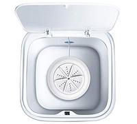 casstaly Mini machine à laver électrique automatique Turbo à ultrasons 10 l - Outil de lavage portable et - Blanc macaron