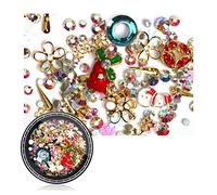 casstaly Nail Coloré Nail de NoëL Strass SéRie 3D Manucure Nail Art DéCor DIY Rivet Goujons Perle SD-01