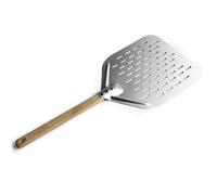 casstaly Pelle à pizza 30,5 cm avec poignée en bois anti-adhésive perforée pelle à pizza pelle à pizza outil de cuisson