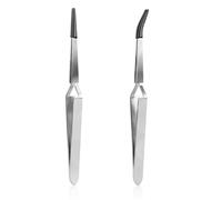 casstaly Pinces Artisanales à Pointes en Caoutchouc, Droites et Courbées, Pointes en Caoutchouc, Pinces à Souder pour la Fabrication de Électroniques