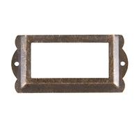 casstaly Porte d'etiquettes de cartes pour fichier de tiroir de bureau 85 x 42 mm 4 Pcs Bronze