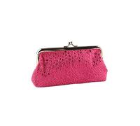 casstaly Portefeuille a Paillettes de Portable Clutch pour Soree Porte-Monnaie pour fammes (Rouge Rose)