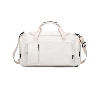 casstaly Sac de Sport 4 en 1 pour Femme, Sac de Sport Convivial avec Compartiment à Chaussures, de Voyage de 30 L, B, Blanc crémeux