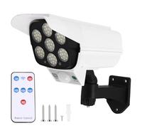 casstaly Simulateur Solaire de Surveillance Lampe Murale de Jardin Extérieur avec Capteur de Mouvement Humain Camera Factice de Sécurité Simulée