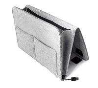 casstaly Support pour Ordinateur Portable,100% Fait Main,Dortoir College Room,Lit Superposé,Lit D'HôPital,Organisateur Rangement Suspendu de Nuit,Sac de Rangement en Feutre(Gris Clair)