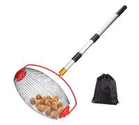 casstaly Tambour de jardin en acier inoxydable pour collecter les déchets de noix et pommes de pin