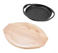 Cast Iron Grill Pan Double Ear Steak BBQ Stove(5026)