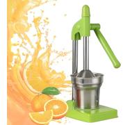 Cast Iron Juicer Hand Press, Heavy Duty Hand Press Juice Extractor, Manual Juicer Stainless Steel Lemon Squeezer, Effective Stainless Steel Manual Juicers Fruit Squeezer (Green)
