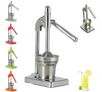 Cast Iron Juicer Hand Press, Manual Juicer Hand Press, Stainless Steel Lemon Squeezer, for Bar Kitchen (Silver)