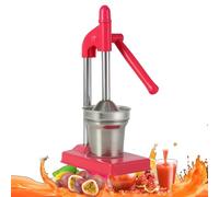 Cast Iron Juicer Hand Press, Manual Juicer Hand Press,Stainless Steel Lemon Squeezer for Bar Kitchen, Easy to Clean (Red)