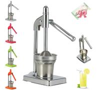 Cast Iron Juicer Hand Press, Manual Juicer Hand Press, Stainless Steel Lemon Squeezer, for Kitchen (Silver)