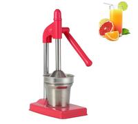 Cast Iron Juicer Hand Press,Professional Can Can Manual Juice Press,Manual Juicer Stainless Steel Lemon Squeezer, for Fresh Lemonade Orange Juice, Easy To Clean (Red)