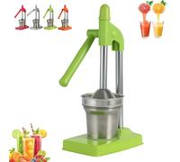 Cast Iron Juicer Hand Press, Professional Can Can Manual Juice Press, with Non-Skid Cup BaseEffort Saving Lever, Easy to Clean, Home and Kitchen Essentials Essentials (Green)