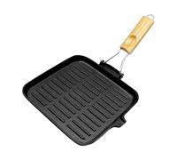 Cast Iron Pan - Oven Griddle Pan | Non Stick Skillet with Baking Cooking Grilling Functions, Kitchen Cookware with Stove Oven Use, Outdoor Camping Campfire Meal Preparation