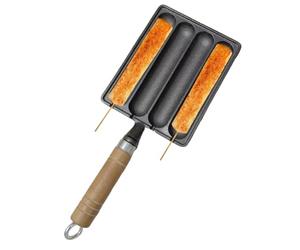 Cast Iron Sausage Cooking Pan Grill Mold Kitchen Cookware