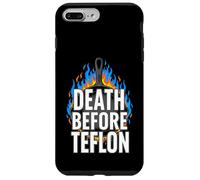 Cast Iron Skillet Cooking Death Before Nonstick Pan Coque pour iPhone 7 Plus/8 Plus