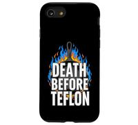 Cast Iron Skillet Cooking Death Before Nonstick Pan Coque pour iPhone SE (2020) / 7/8