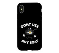 Cast Iron Skillet Funny Dont Use Any Soap Retro Pan Coque pour iPhone X/XS