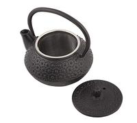 Cast Iron Tea Pot 0.3L Raindrop Design with Plum Blossom Spout, Iron Tea Boiler Set with Strainer and Lid, Wear Resistant Corrosion Resistant Decorative Tea Ware for Home or Tea Ho