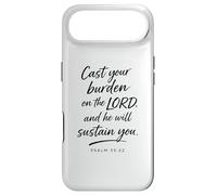 Cast Your Burden on The Lord Psaum 55:22 Faith Strength God Coque pour iPhone Air