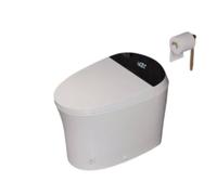 Casta Diva Bidet électrique allongé intelligent 1,08/1,45 GPF en blanc avec affichage de la température, double chasse d'eau automatique/capteur de pied, veilleuse 100 GE-S