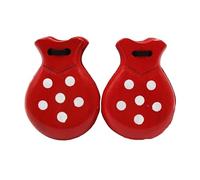 Castagnette en bois au design d'éléments espagnols pour les fêtes de Séville, danses flamenco (rouge lune blanche)