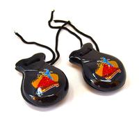 Castagnettes 1 paire de petits CASTANETS ESPAGNOLS 6 cm (2-6) bois de pin naturel TAILLE pour les plus petits