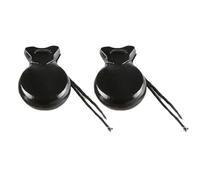 Castagnettes en bois castagnettes espagnoles avec corde Flamenco Danse Castagnettes en bois Instrument Percussion à la main pour musique B