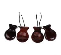Castagnettes en bois pour adultes pour pratiquer la phrase rythmique accentuation placement et développement de rainures flamenco (marron)
