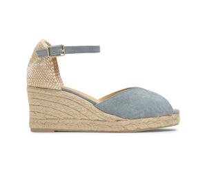 Castañer - Bianca Espadrille Wedge - Femme - Chaussures - Bleu - Taille: 38 EU