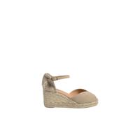 Castañer - Bianca Wedge Espadrille - Femme - Chaussures - Beige - Taille: 36 EU