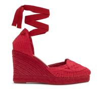 Castañer - Cacia Wedge Espadrille - Femme - Chaussures - Rouge - Taille: 39 EU