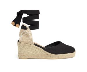 Castañer - Carina/6/001 Compensées de 7 cm - Femme - Chaussures - Noir - Taille: 39 EU