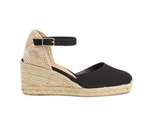Castañer - Carol/6/001 Compensées de 7 cm - Femme - Chaussures - Noir - Taille: 36 EU