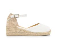 Castañer - Carol Wedge Espadrille - Femme - Chaussures - Blanc - Taille: 35 EU