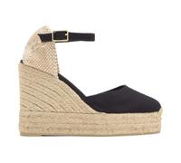 Castañer - Carol Wedge Espadrille - Femme - Chaussures - Noir - Taille: 38 EU