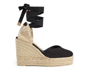 Castañer - Chiara/8Ed/001 Compensées de 11 cm - Femme - Chaussures - Noir - Taille: 39 EU