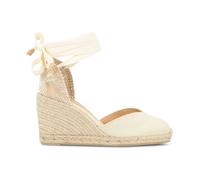 Castañer - Chiara Wedge Espadrille - Femme - Chaussures - Blanc - Taille: 35 EU